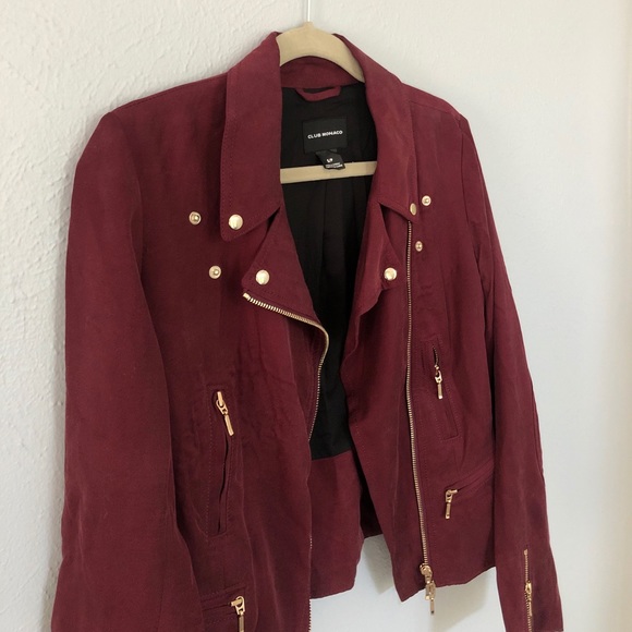 Maroon Moto Jacket - Picture 2 of 7